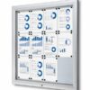 Informatiebord Nova 6 Informatiebord model Nova. Met een innovatief slotsysteem kun je de vitrine veilig afsluiten, en de grotere formaten (vanaf 12x A4) zijn uitgerust met gasveren voor eenvoudig openen en sluiten.